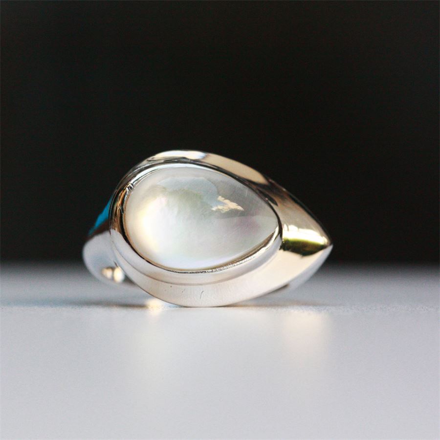Chevalier in argento con madreperla bianca AURUM | AN1 GCARG MOPB